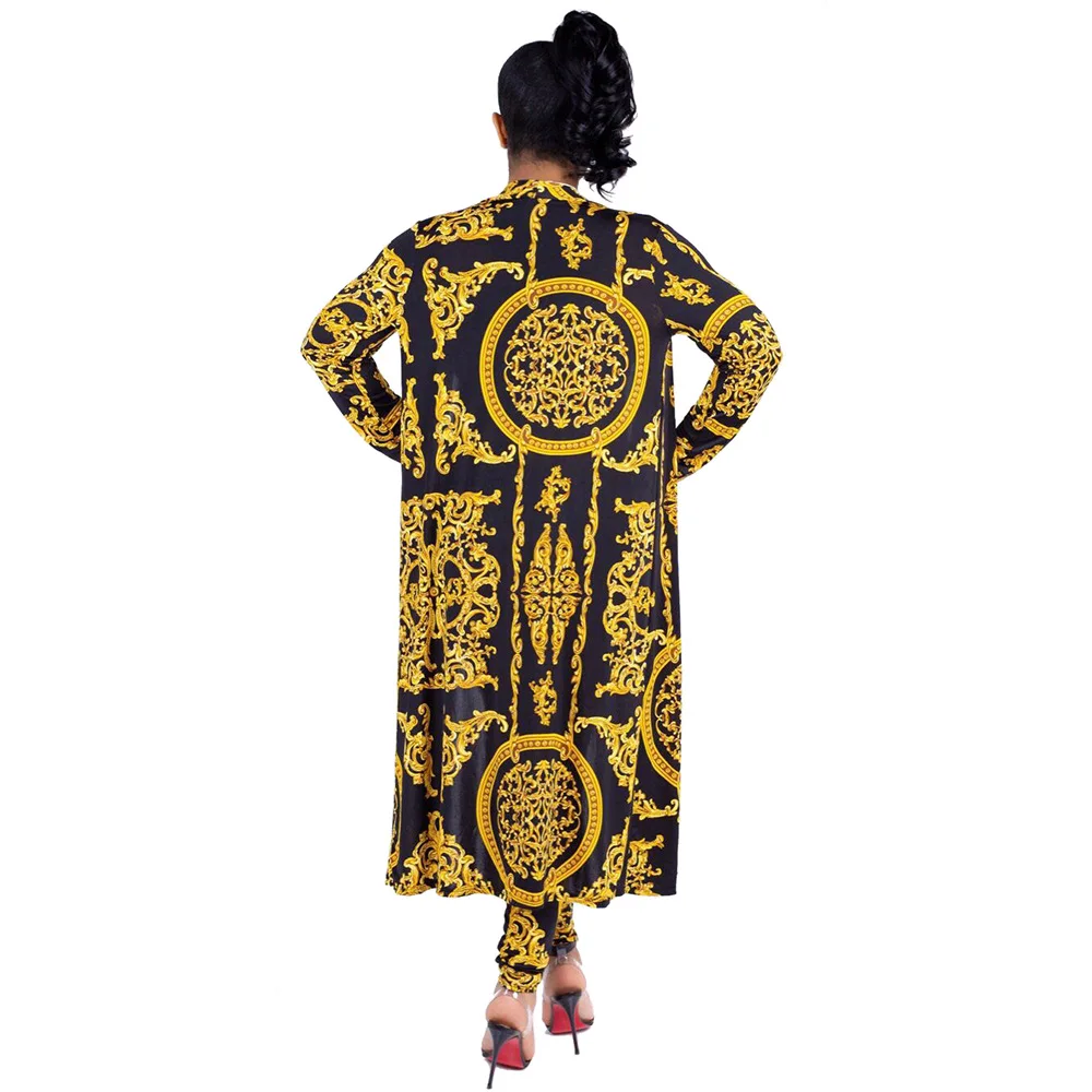 Африканский для женщин наборы 2019 Новый Африканский принт эластичный Базен мешковатые брюки рок стиль Дашики рукав известный костюм для
