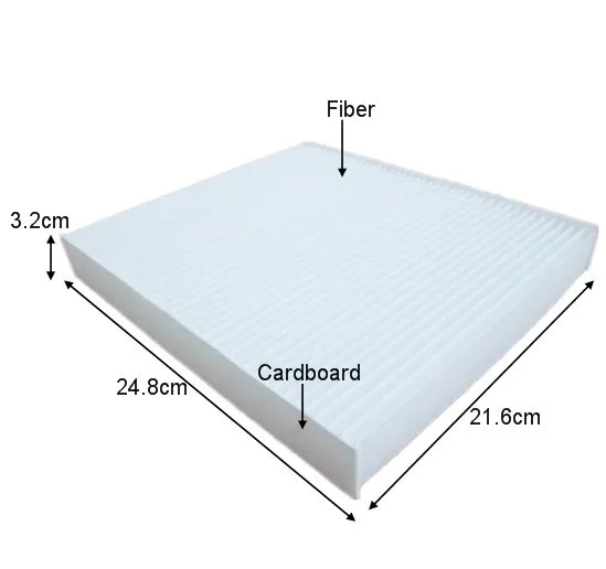 Производство высокое качество белое волокно кабина воздушный фильтр CU2545 для SKODA 248*216*32 мм 6Q0819653