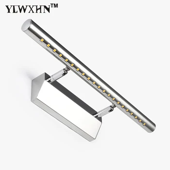 

2018 Abajur Applique Murale Bathroom Light Wall Wand Lamp 3w Led Mirror With Switch Mounted Ac90v- 260v Stainless Steel 25cm