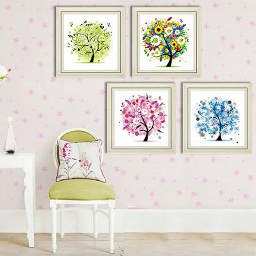 

D SH DIY 5D Trees Diamond Embroidery Pictures of Rhinestone Diamond Mosaic Paint with Diamonds Art Pattern Canvas by Numbers