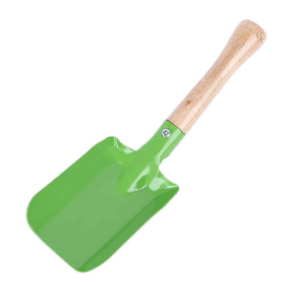 Мини-лопата с деревянной ручкой для зеленых растений и цветов, многофункциональная лопата для дома, прочные садовые инструменты, 1 шт - Цвет: green