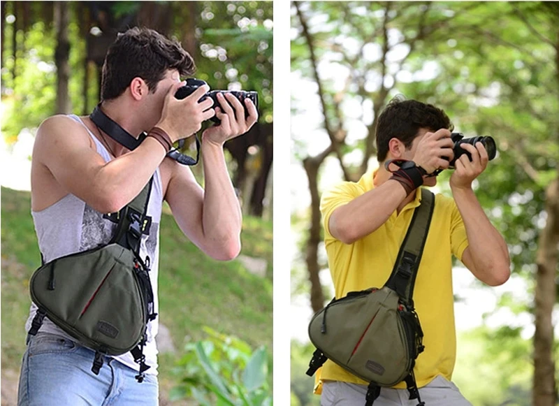 Для Caden Водонепроницаемая дорожная маленькая DSLR сумка на плечо для камеры треугольная сумка-слинг для sony Nikon Canon Цифровая камера