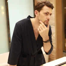 Peignoir Kimono à manches trois quarts pour homme, vêtements de nuit, à manches trois quarts, idéal pour le Spa, nouvelle collection printemps et automne 