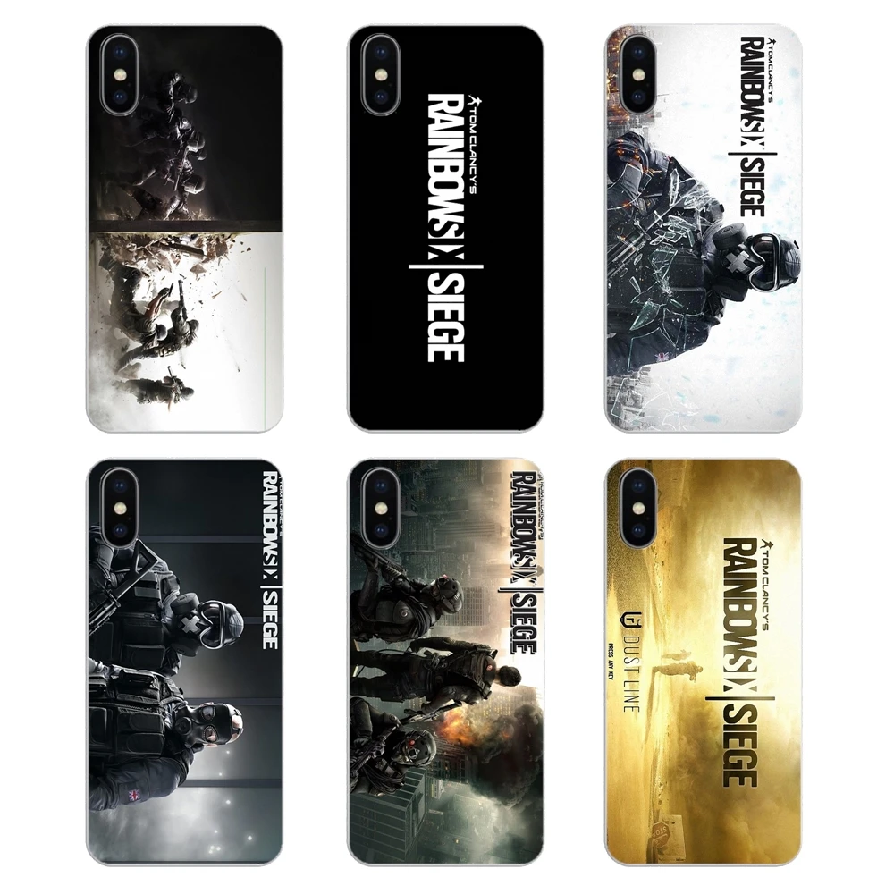 Мягкий чехол для Samsung Galaxy A5 A6 A7 A8 A9 J4 J5 J7 J8 2017 2018 Plus Prime Rainbow Six Siege Operation Black Ice с