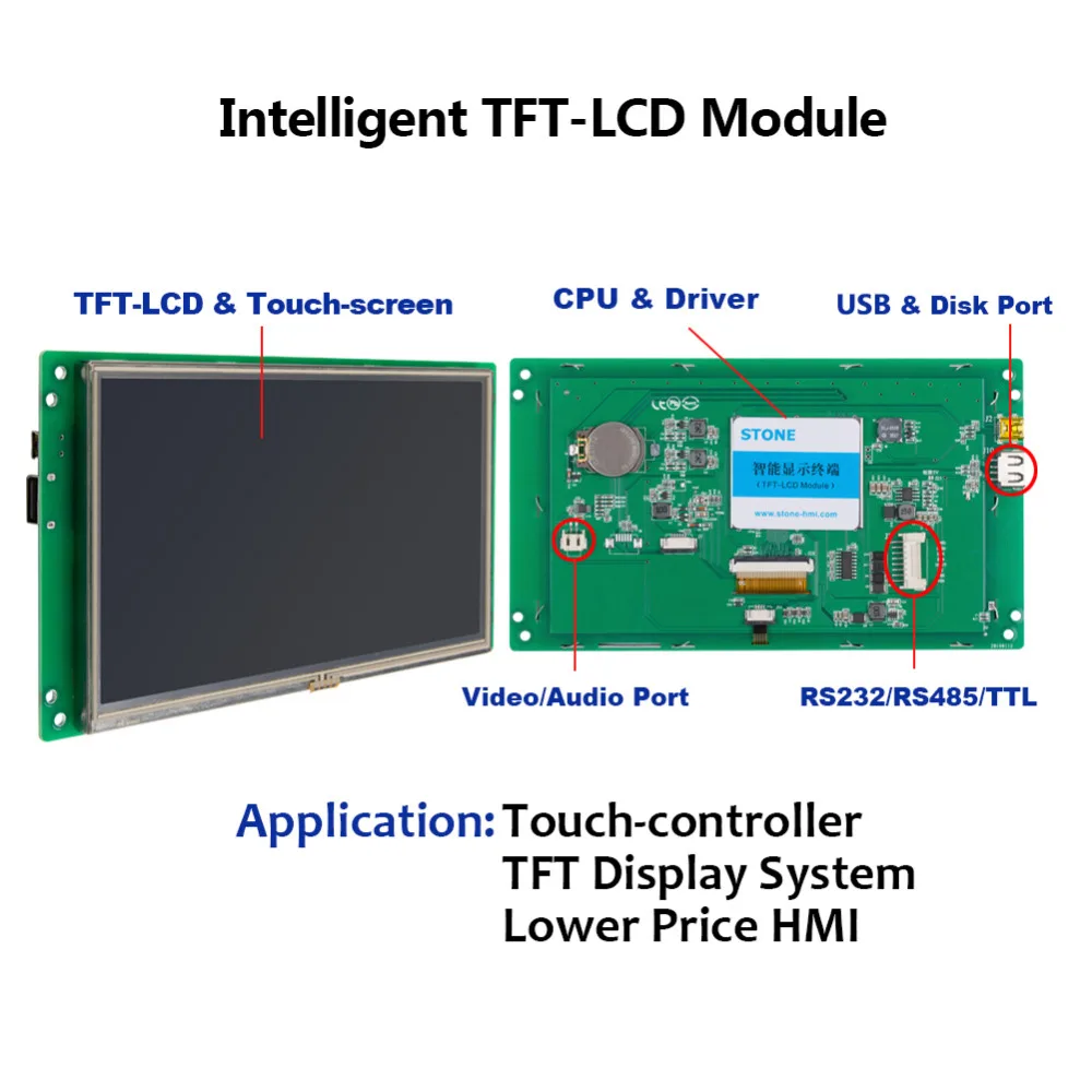 5 high resolution active matrix tft color lcd with touch control