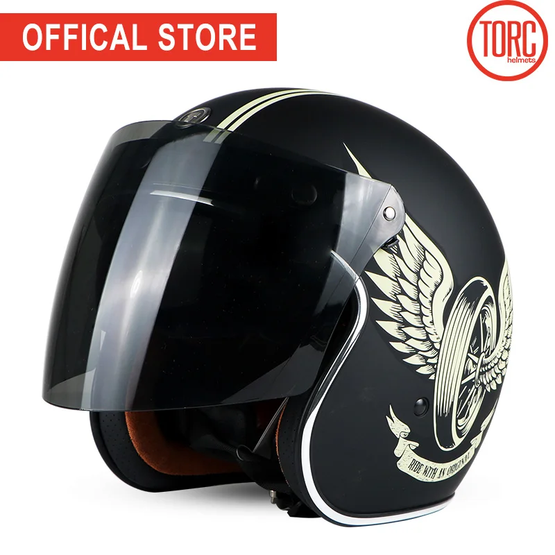 Moto rcycle шлем, Ретро стиль, с открытым лицом, 3/4, шлем, внутренний козырек, moto cross jet, Ретро шлем, мотоциклетный шлем T57 ECE - Цвет: Matte horse flip up