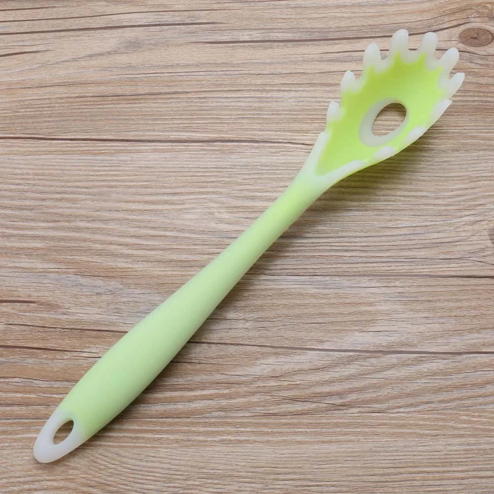 1pc Silicone Pasta Noodles Vermicelli Scoop Kitchen Measure Server Fork