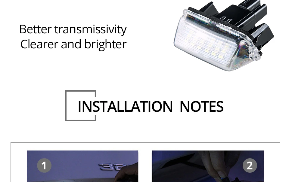 Car License Plate Lights LED Number Lamps for Toyota_07