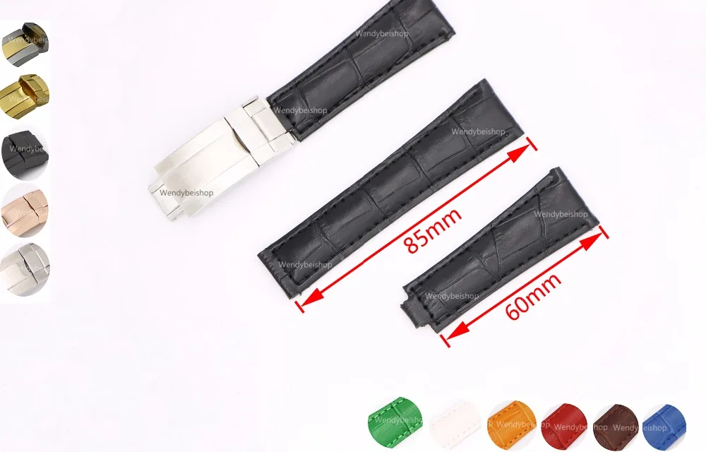 

CARLYWET 20mm Calf Cowhide Leather VINTAGE Wrist Watch Band Strap Belt For Submariner GMT Daytona Datejust Driver Deepsea