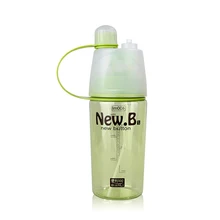 Deporte Botella De Spray 400 ml Mi Botella de Agua Ciclismo Al Aire Libre Hidratante Shaker Drinkware Acampar Viajes botella de Agua de Plástico Transparente