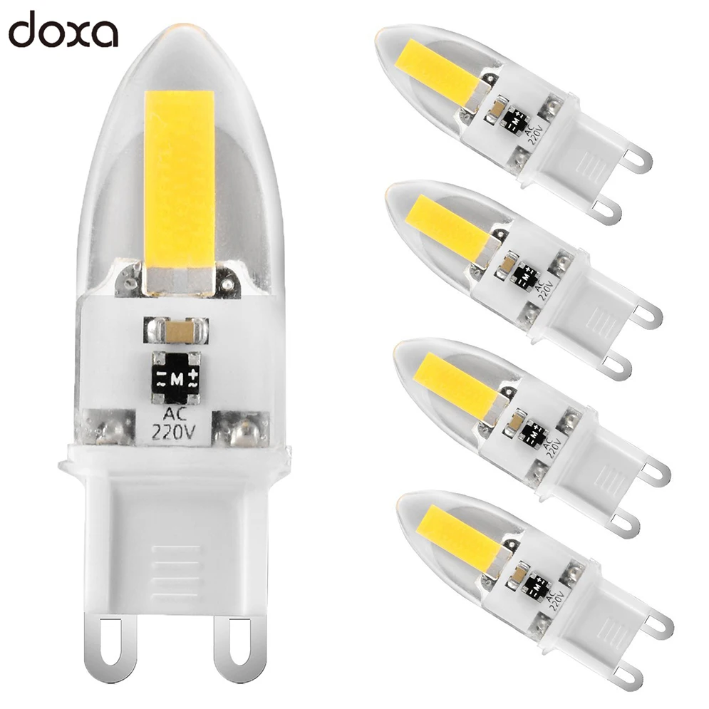6pcs G9 LED COB Lamp Dimmable 3W Energy Saving Bulbs 220V 110V Lampadas