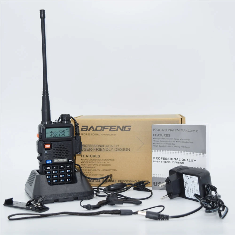 2 шт. baofeng уф-5r Walkie Talkie рации 128 Dual Band UHF& VHF 136-174 МГц и 400-520 МГц Baofeng УФ-5R портативна Рация 5 Вт Двухстороннее радио для рации рация баофенг uv-5r