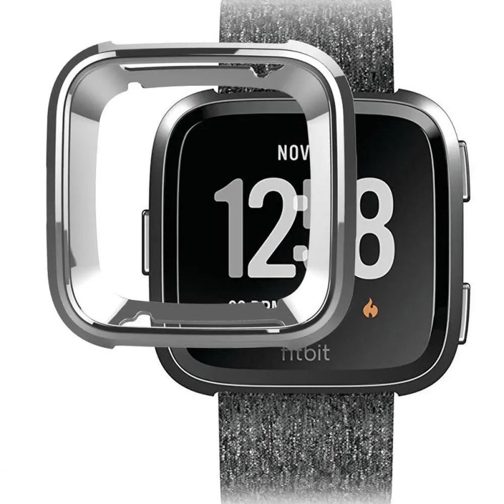 360 градусов Защита ТПУ прочный материал Чехол для Fitbit versa, ремешок покрытие подходит чехол Смарт часы аксессуары