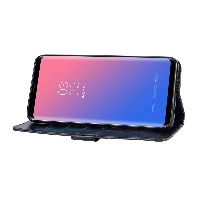 Роскошный кожаный силиконовый чехол-книжка для samsung Galaxy S9 S8 Plus S7 S6 Edge samsung Note 8 9 J4 J6 A5 A6 Plus