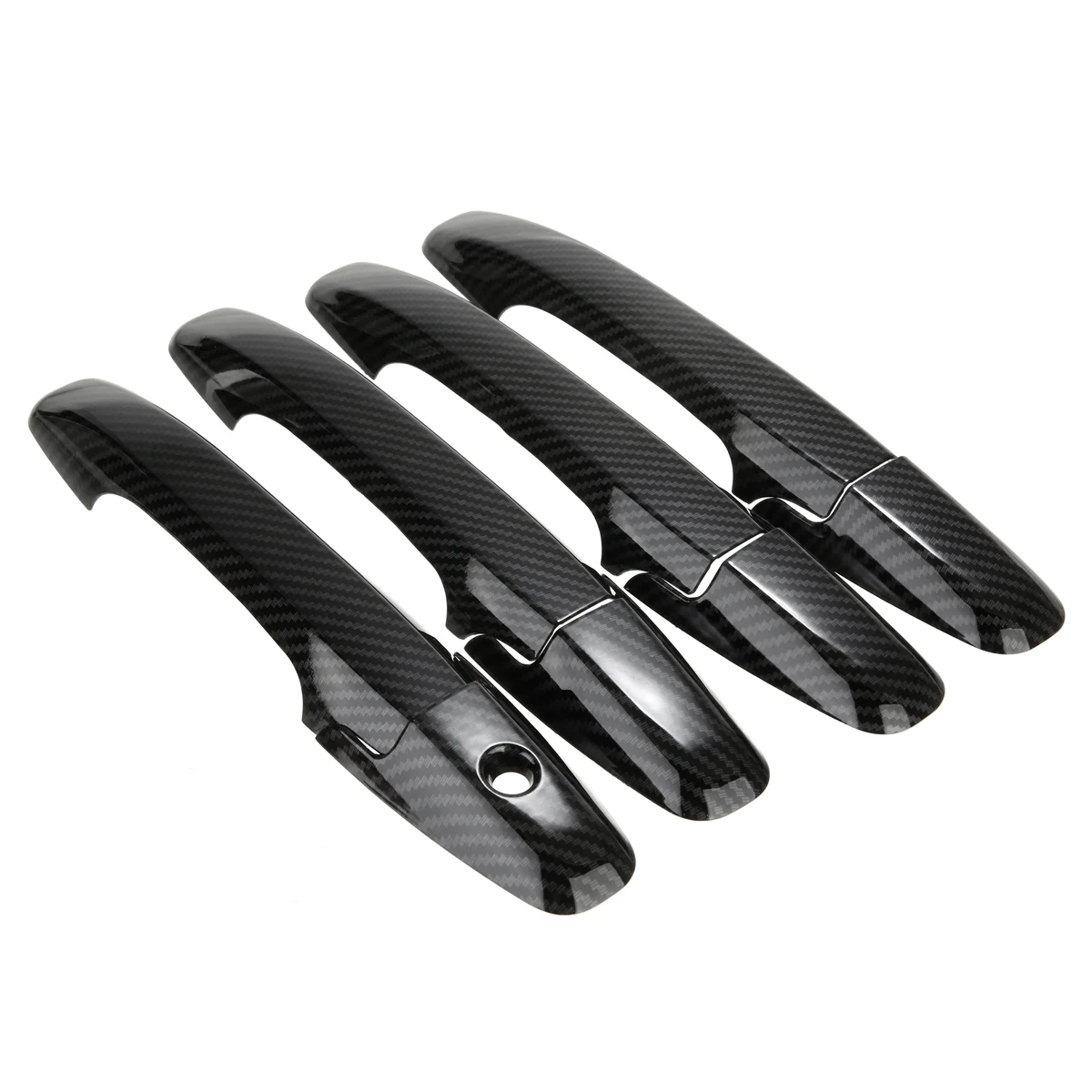 Mayitr 4pcs Carbon Fiber Style Car Side Door Handle Frame Cover Trim for Honda Civic 2006-2011 Car Stickers