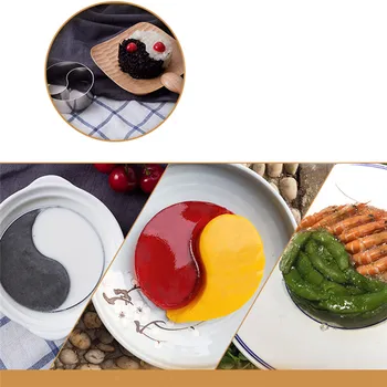 

Creative Stainless Steel Baking Tai Chi Circle Mold Kitchenware Baking Pan DIY Rice Pasta Mold Household Cake Rice Ball