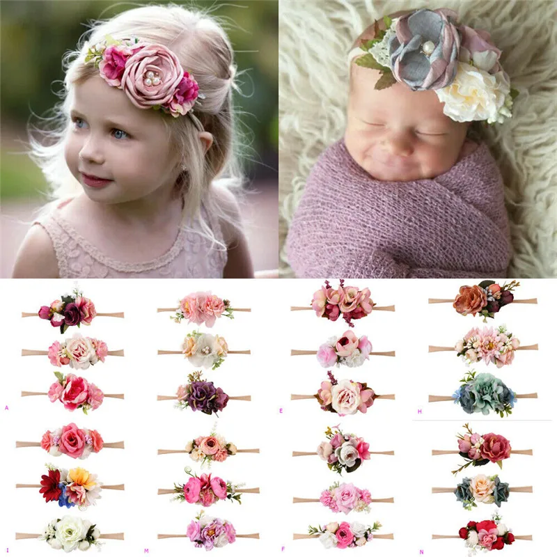 PUDCOCO 3 шт. Kinder Baby Hochzeit Blume Haar Girlande Stirnband Blumenkranz Fotografie фестиваль эластичная Цветочная повязка на голову