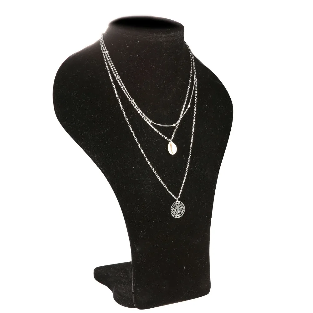 8 сезонов модное ожерелье с подвеской из натуральной раковины серебряное в виде