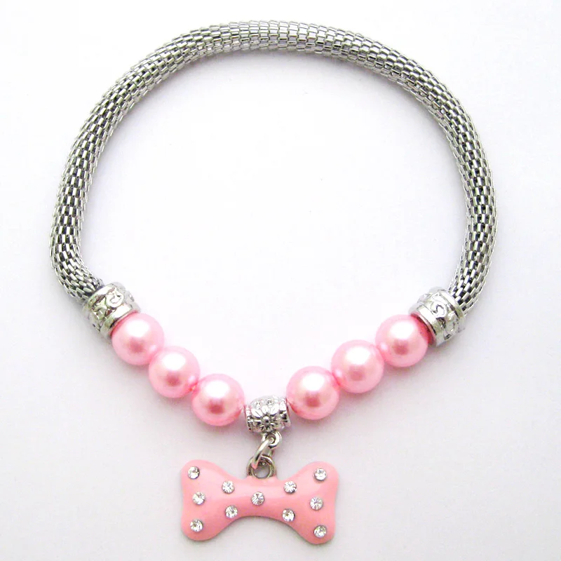 font b Pet b font Dog Chain Necklace Collar Bling Bone Charm Pendant font b
