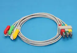 Совместимость M1603A 3 приводит граббер ecg токовывод набор использовать для Philips M1500A кабель, Datascope