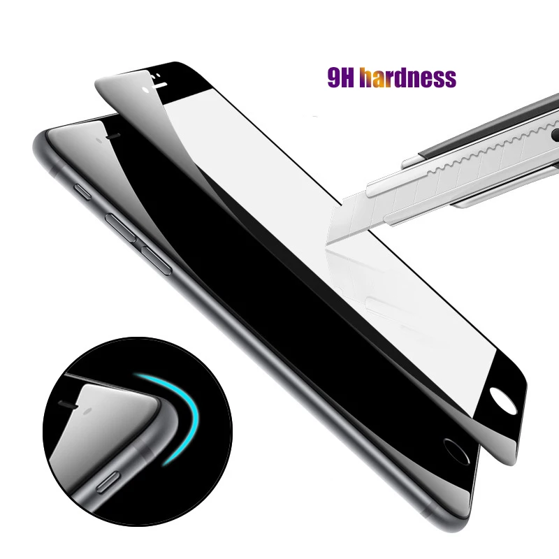 MOUSEMI закаленное стекло для iPhone 7 Защита экрана Мягкий край 8 Plus 3D полное