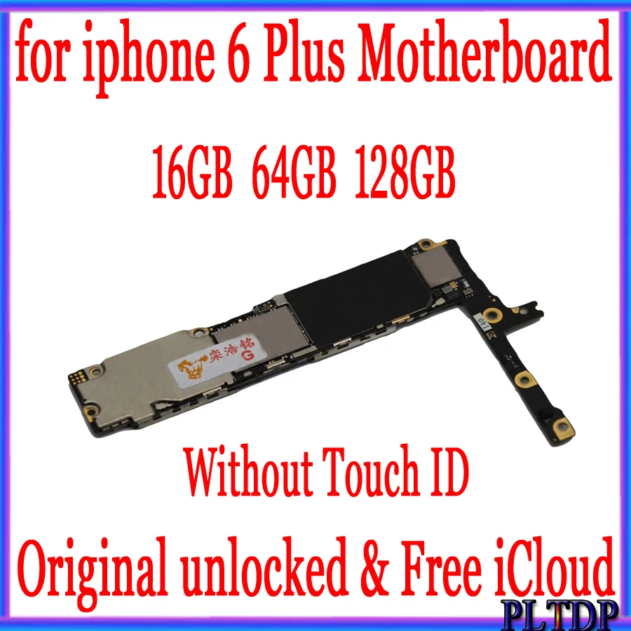 

original unlocked for iphone 6 plus Motherboard+Free iCloud, for iphone 6plus Mainboard without Touch ID,16GB 64GB 128GB
