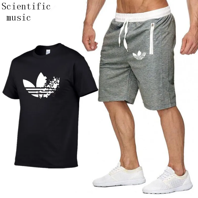 

2 Pieces Sets Tracksuit Men New Brand Autumn Winter Hooded Sweatshirt +Drawstring Pants Male Stripe Patchwork Hoodies 2019