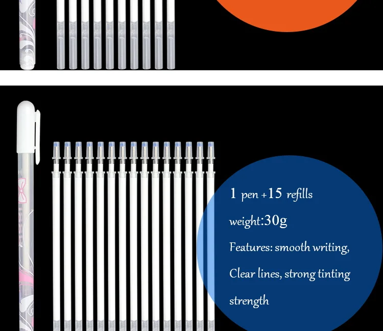 Ручка+ набор для заправки гелевых ручек с изюминкой для заправки белого цвета сверкающие фломастеры для рисования ручки для рисования школьные принадлежности многофункциональные
