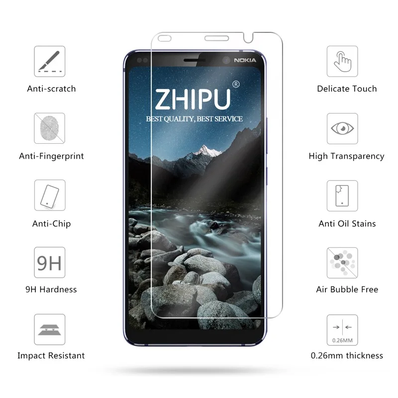 Абсолютная новинка! Премиум закаленное Стекло для Nokia 9 8,1 7,1 6,1 5,1 3,1 2,1 Экран защитная плёнка для НУА Вэй для Nokia 9 8,1 7,1 6,1 5,1 3,1 2,1