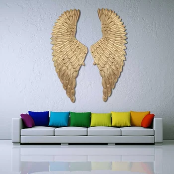 

Wall Decoration Angel Wings Retro Metal wings Bar Coffee Shop Wall Decoration Home Bedroom Living room decor Christmas Industry
