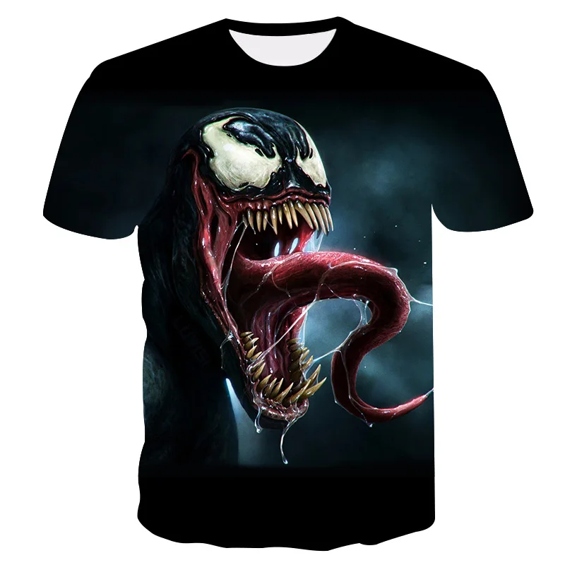 Новейшая футболка Веном с 3D принтом, футболка s для мужчин и женщин, Повседневная футболка с коротким рукавом для фитнеса, футболка с дэдпулом, футболки с человеком-пауком и черепом - Цвет: AE163