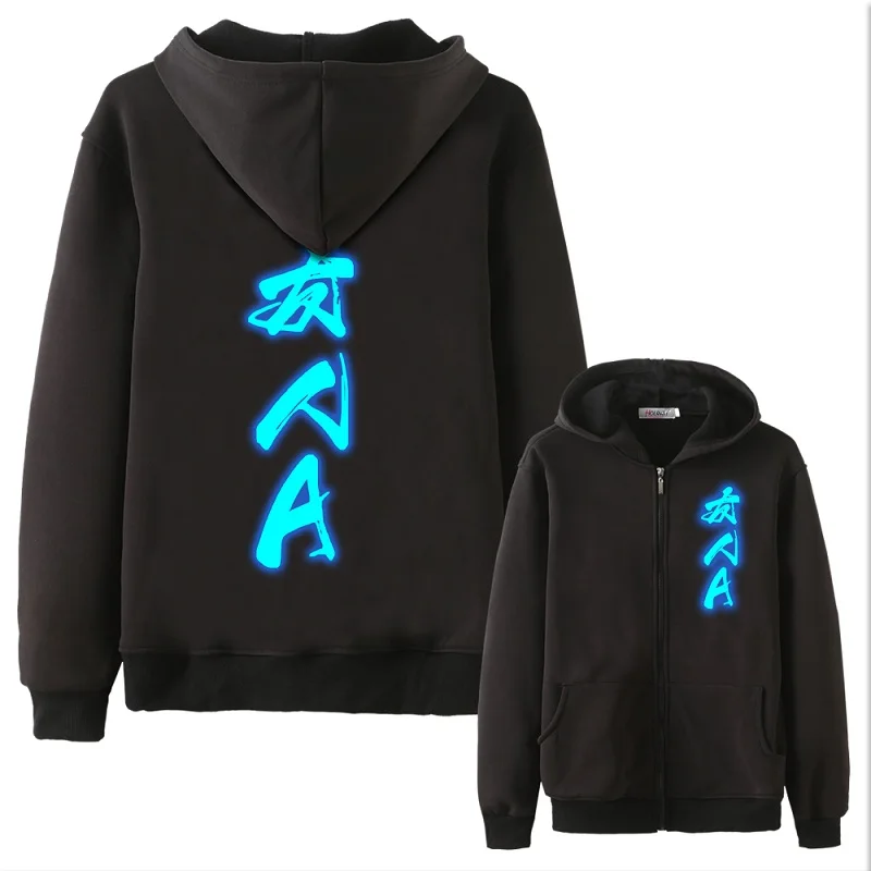 

Unisex Your Lie in April Arima Kousei Noctilucent Hooded Hoodie Cardigan Your Lie in April Miyazono Kaori luminous Casual Hoodie