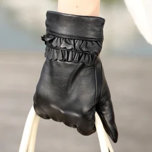 Высокое качество Зимние кожаные короткие кожаные перчатки 1 пара/лот#2 цвета