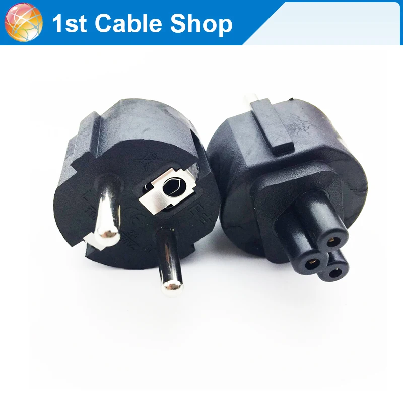 

EU Mains Power Cable plug adapter EU PLug to IEC320 C5 Clover Leaf adapter plug