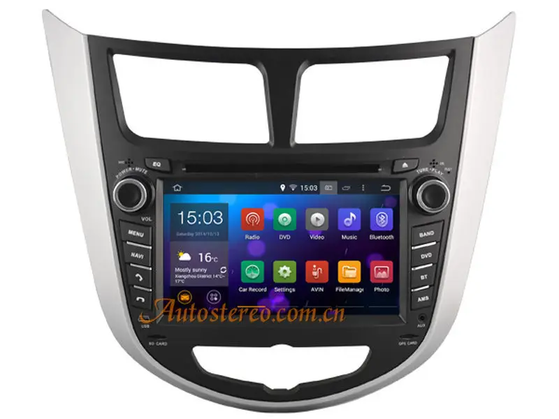 Best Octa Android8.0 7 Car DVD Player GPS Navigation For HYUNDAI Accent  Solaris Grand Avega Hatchback Accent Blue2011+ multimedia 4