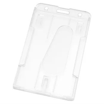 

Hard Plastic ID Access Card Cover Credit Card Case Badge Holder Double Side