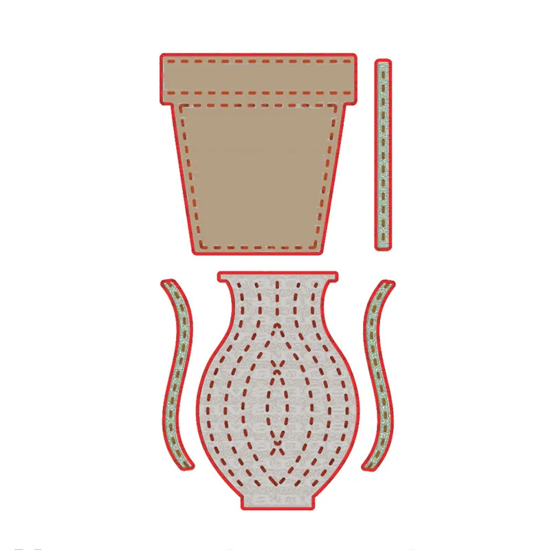 

DiyArts Petite Pot and Vase Metal Cutting Dies New 2019 for Card Making Scrapbooking DIY 5Pcs/lot Album Paper Craft Cut Template