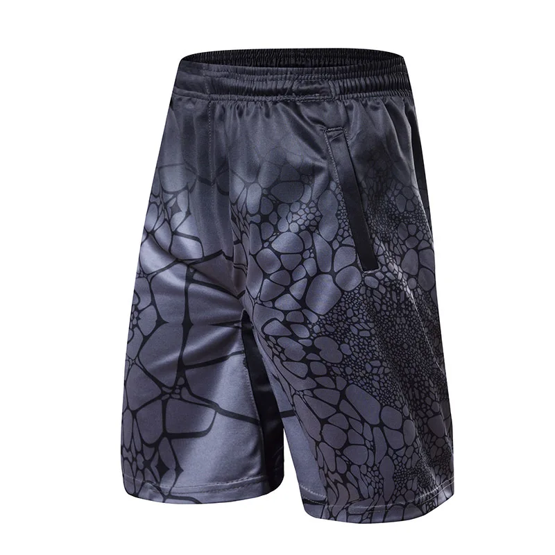 Новинка, высококачественные летние баскетбольные шорты, беговые штаны для бега, свободные спортивные тренировочные мужские шорты для фитнеса - Цвет: black grey