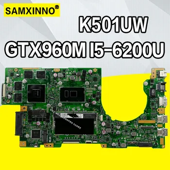 شراءK501UW اللوحة لابتوب For Asus K501UW K501UWK K501U K501 اللوحة الأصلية DDR4-4G-RAM I5-6200U GTX960M/950M 2G الجرافيك