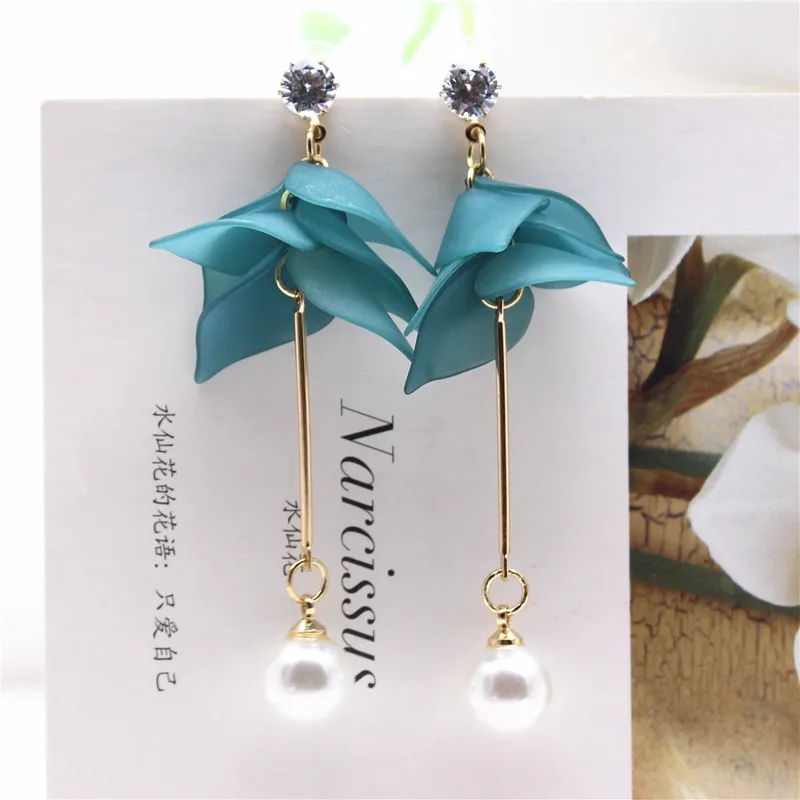 

2019 new design Hot jewelry popular Leaves bead earring zircon earrings crystal earrings for women for Lady's gift