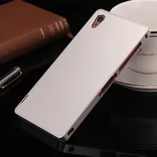 Luphie Z3 capa fundas Aluminum Frame Case Cover For Sony Xperia Z3 D6603 D6633 dual Aluminum Back Cover + Hard Alloy Case