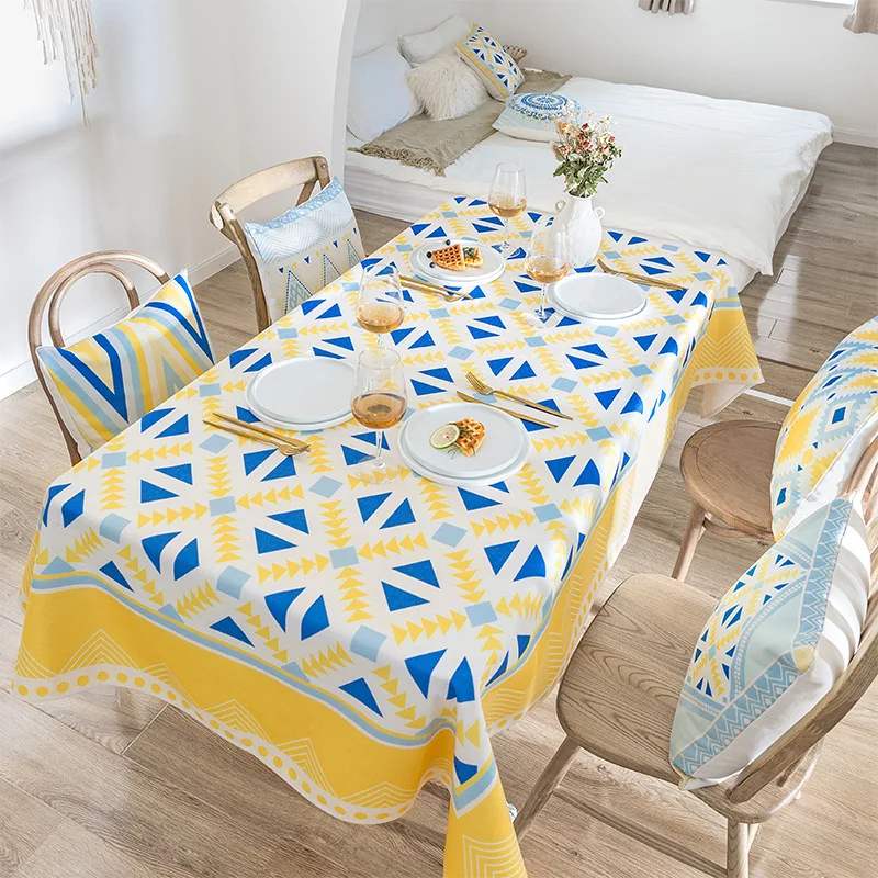 table-cloth-thick-cotton-linen-vintage-blue-yellow-zigzag-table-bohemia