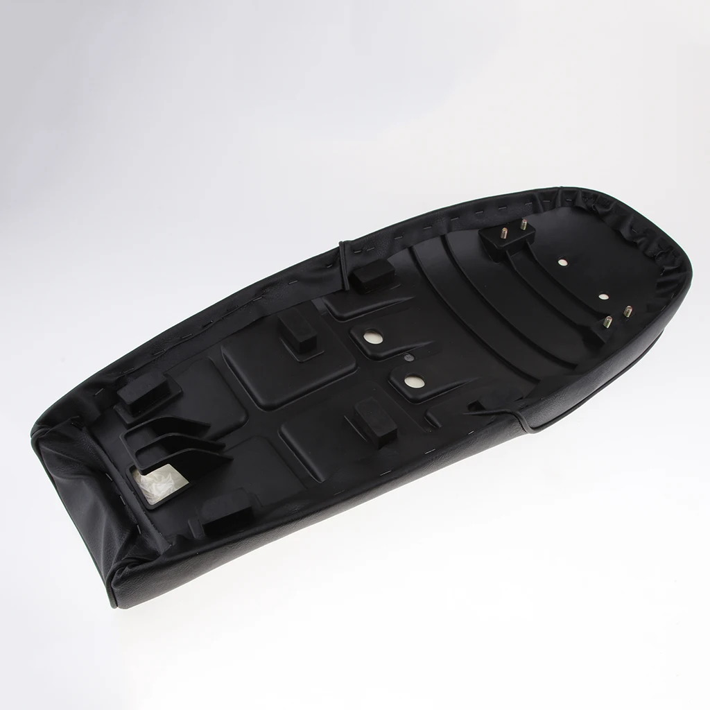 63cm Long Motorcycle Cafe Racer Retro Vintage Seat Flat Brat Saddle Cushion (Black)Car Accessories