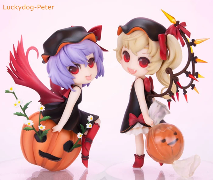 東方プロジェクトカボチャハロウィンアクションフィギュアかわいいver フランドール レミリア スカーレット人形pvc Acgnフィギュア玩具12センチ Figure Strap Toy Kangaroofigure Options Aliexpress