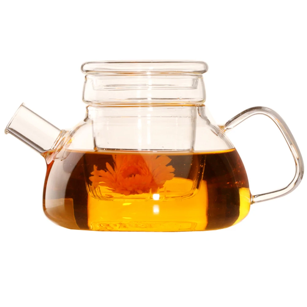 750ml / 21 OZ Blooming Tea Loose Leaf Pot with Glass Strainer Microwavable Stovetop Safe Teaset Kettle Modern Life | Дом и сад