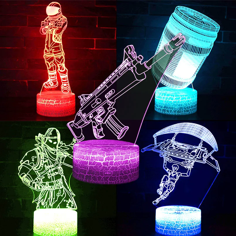 

Fortnight Toys NightLight LED Sleep Light Fortnight Battle Royale llama Item Shop Projection Lamp Scar RPG Gun Kids Gifts