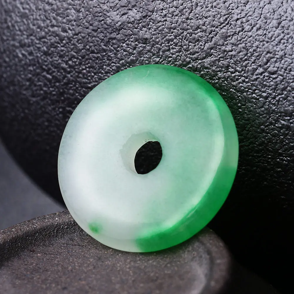 Натуральный целебный Кристалл зеленый нефрит халцедон кулон для мужчин ювелирные изделия для женщин ожерелье Мода рука круглый молитва Йога этническое ожерелье
