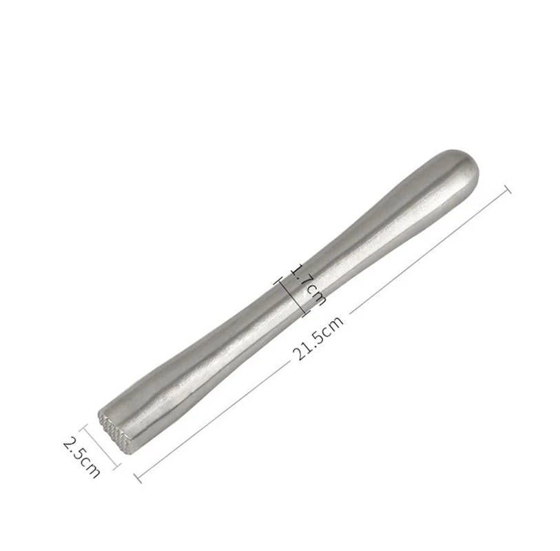 New Long Swizzle Stick Stainless Steel Bar Cocktail Broken Popsicle Fruit Muddlers  DIY Bar Tools 6