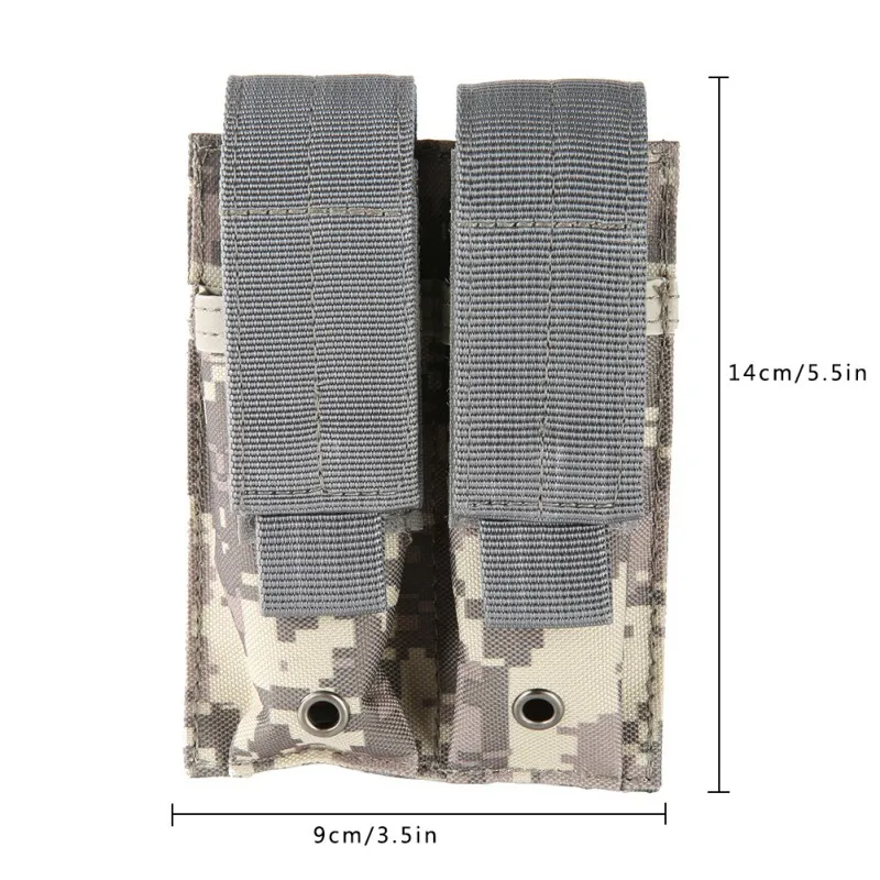 600D 9 мм Молл нейлон тактический двойной пистолет Mag подсумок закрыть кобура для Открытый боевой военная Униформа Охота