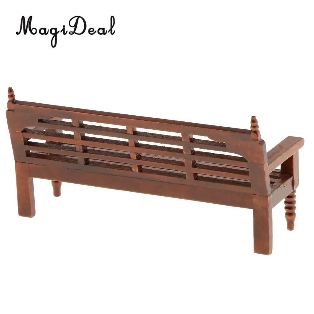 1/12 Dollhouse Miniature Furniture Living Room Long Chair Roses Cushions Set for Dolls Accessory Decoration Pretend Play Toy